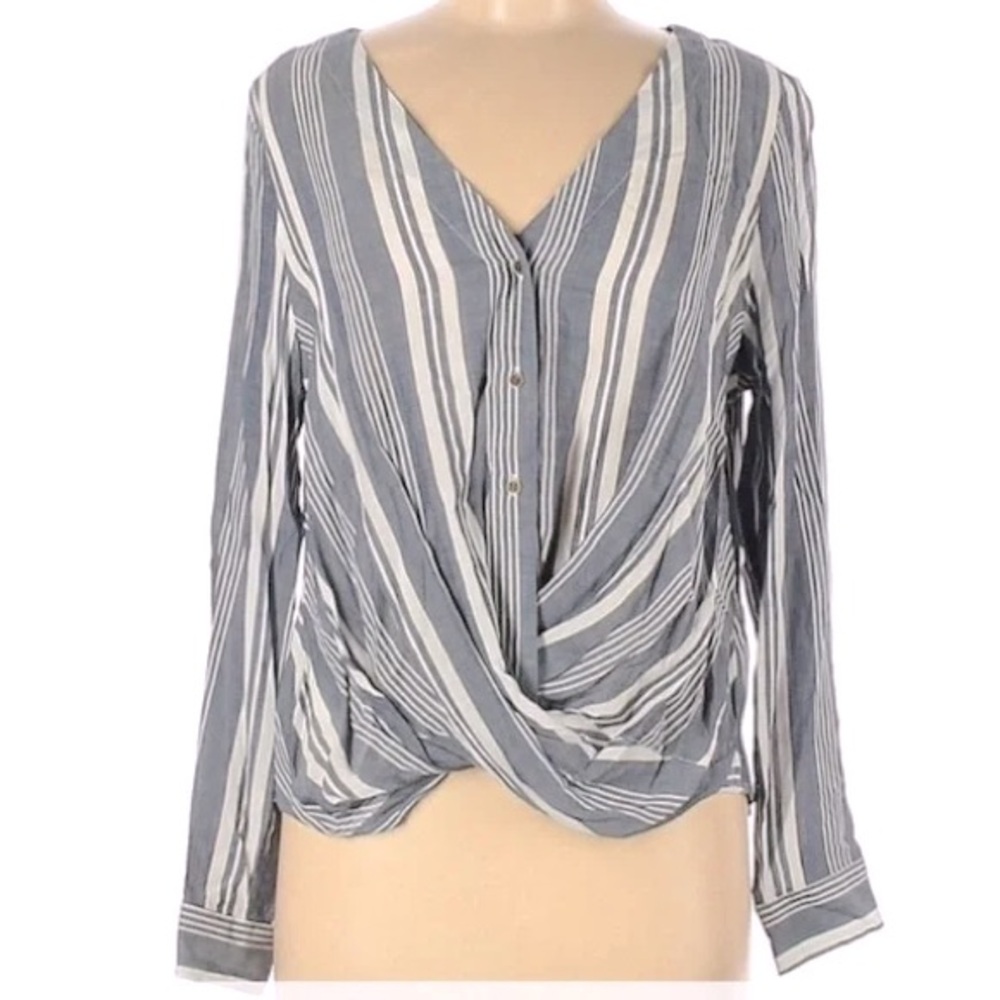 Womens Striped Dress Blouse